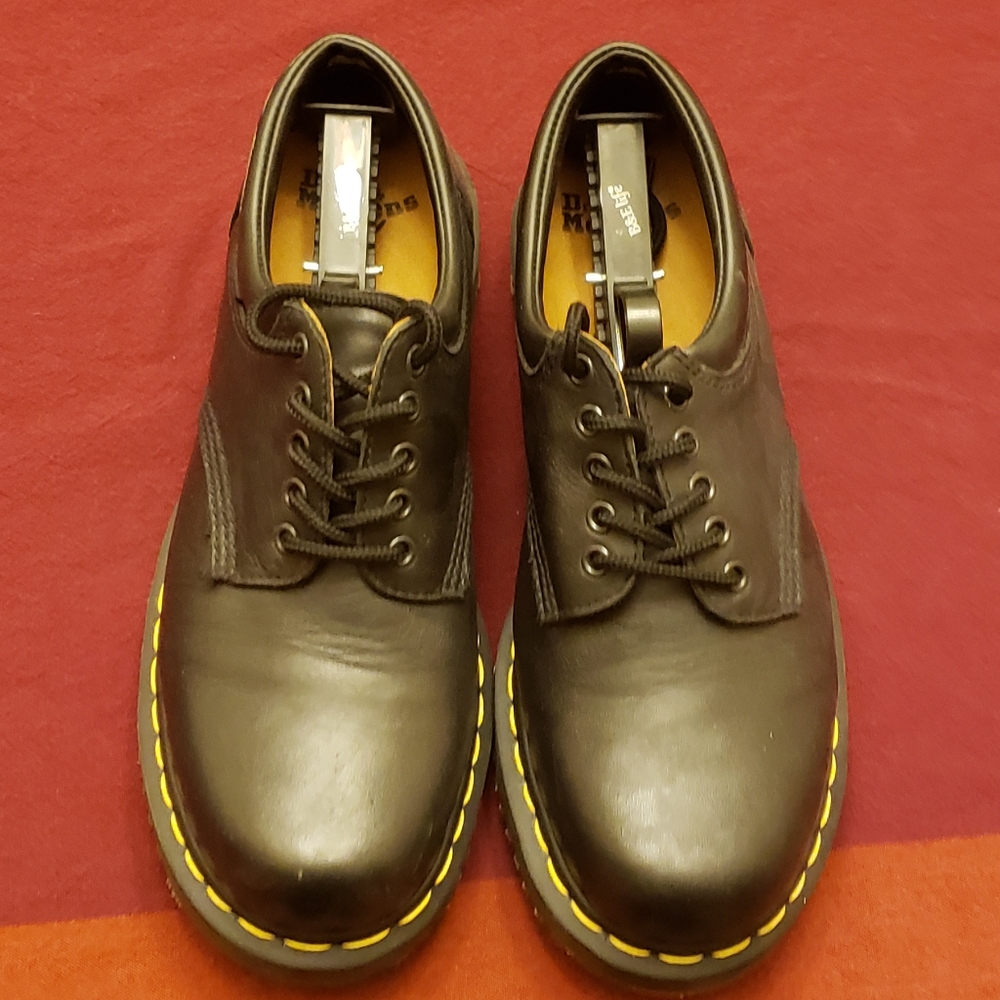 Dr Martens Mens 8053 Black Leather AW004 PC07H 5-Eye Lace Up Oxford Shoes 11M